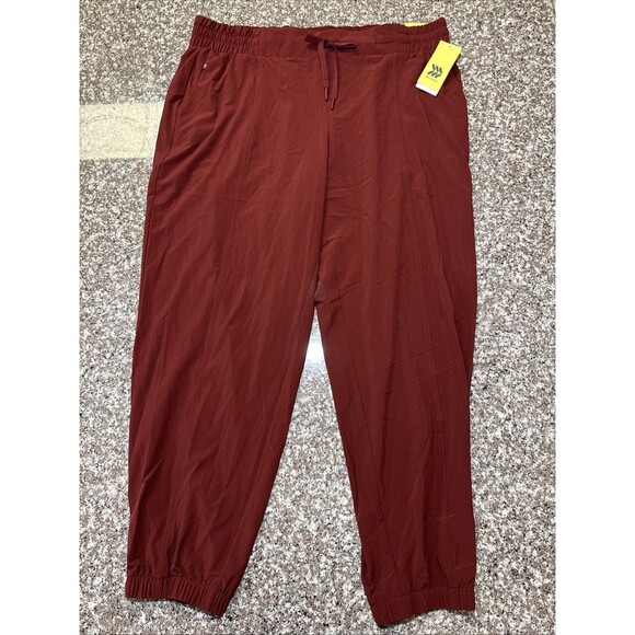 all in motion Pants - All In Motion Midrise Ankle Length Maroon Joggers Women’s 2XL Brand New